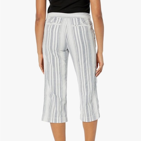 NWT Sanctuary Blue & White Sasha Striped Wide Leg Cropped Pant.  Size 26 - Picture 2 of 7